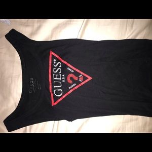 GUESS rhinestone logo tank